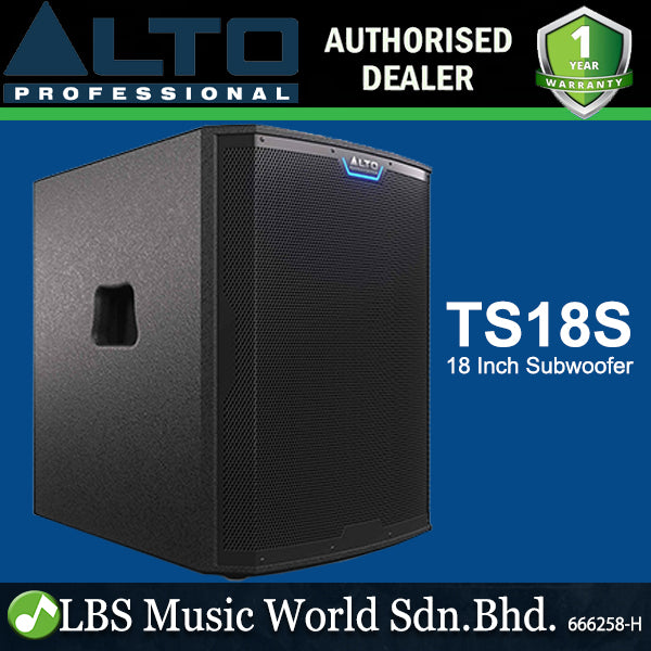 Alto Professional TS18S 18 Inch 2500W Powered Subwoofer Speaker Amp with Class D Amplifier (TS18 S)