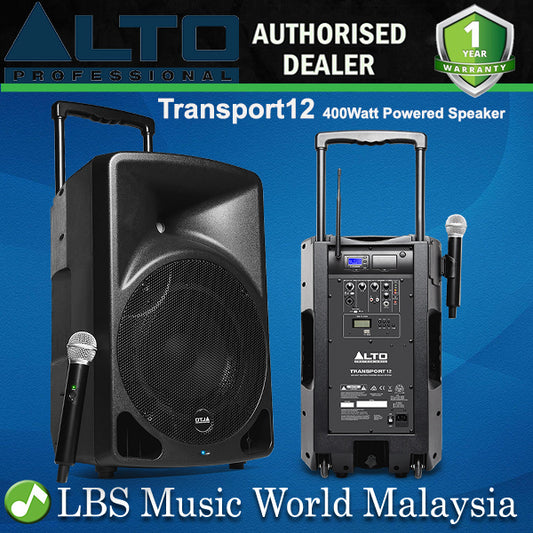 Alto Professional Transport 12 400 Watt Battery Powered Speaker Sound System With Wireless Microphone (Transport12)