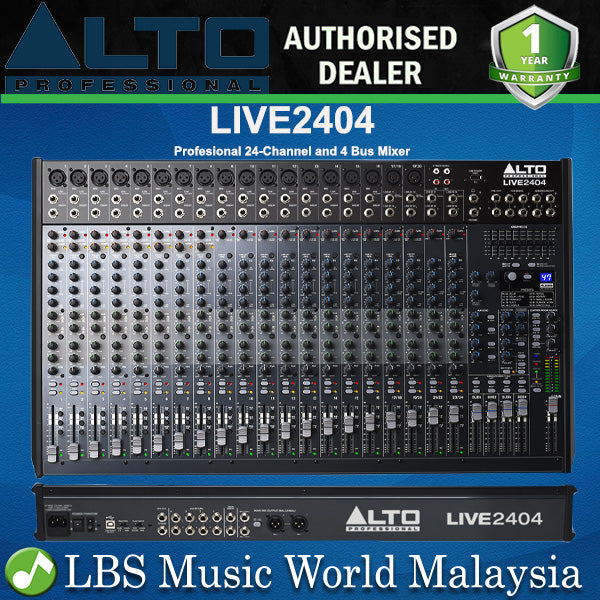 Alto Professional Live 2404 24 Channel and 4 Bus Mixer with USB