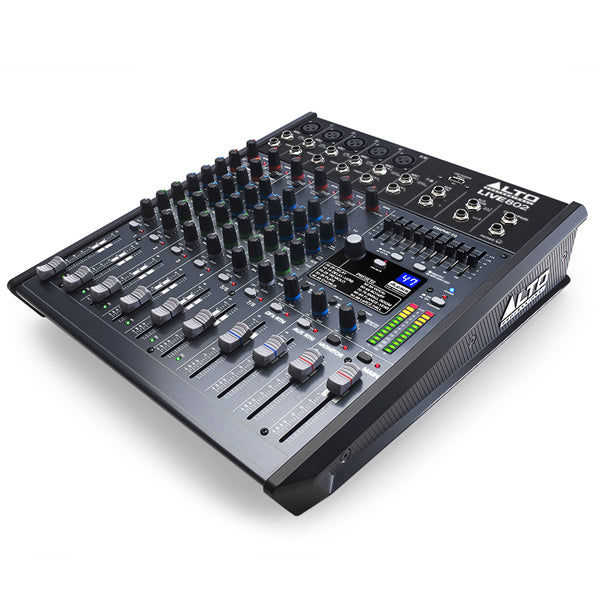 Alto Professional LIVE 802 8 Channel and 2 Bus Mixer with USB Audio Interface (Live802)