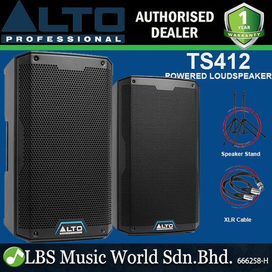 Alto Professional TS412 12 Inch 2500 Watt Active Powered Loudspeaker with Speaker Stand And Cable