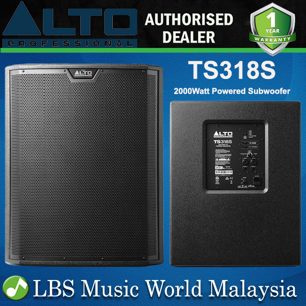 Alto Professional TS318S 2000 Watt 18 Inch Powered Subwoofer with Class D Amplifier (TS318 S)