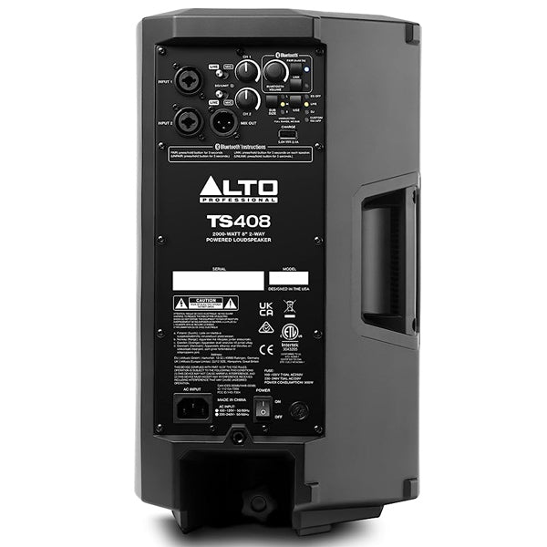Alto Professional TS408 2000W 8 Inch Truesonic 2 Way Powered Active Speaker with Cable and Stand