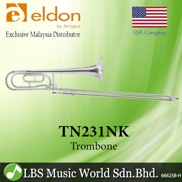 Eldon by Antigua TB231NK Bb Slide Trombone Nickel Plated with Case (TB231)