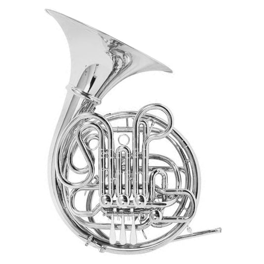 Eldon by Antigua EFH331NK F/Bb Double French Horn Nickel Plate the Kruspe Wrap with Case (EFH331)