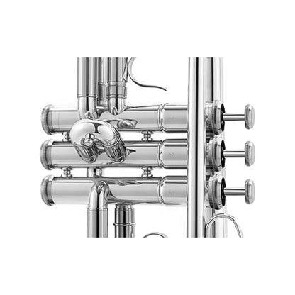 Eldon by Antigua TR2110NK Bb Trumpet Nickel Plate Silver Outer Slides with Case (TR 2110 TR-2110)