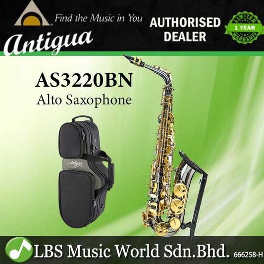 Antigua AS3220BN Eb Alto Saxophone Clear Lacquer Finish with Case (AS3220)