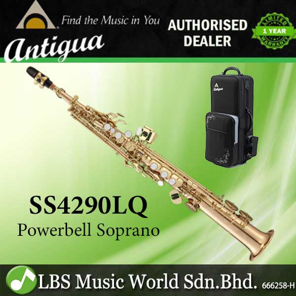 Antigua SS4290 Bb Professional Powerbell Soprano Saxophone with Case (SS 4290)