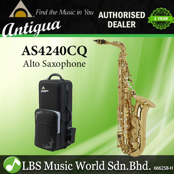 Antigua AS4240 Eb Professional Power Bell Alto Saxophones with Case (AS4240CQ AS4240LQ)