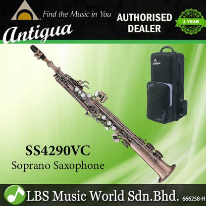 Antigua SS4290 Bb Professional Powerbell Soprano Saxophone with Case (SS 4290)