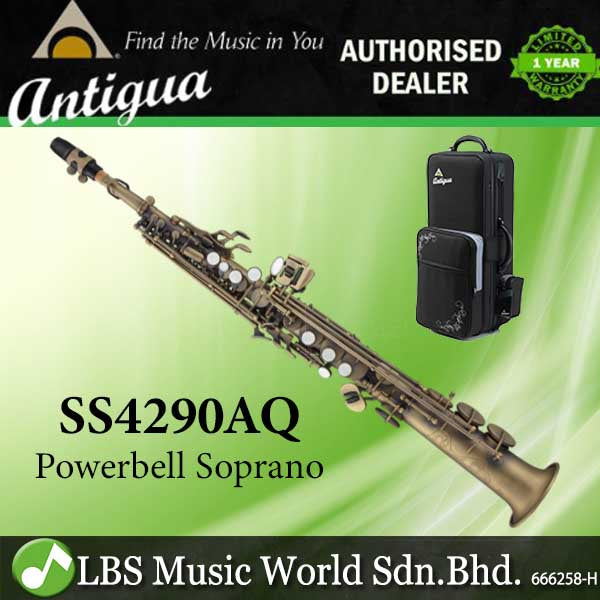 Antigua SS4290 Bb Professional Powerbell Soprano Saxophone with Case (SS 4290)