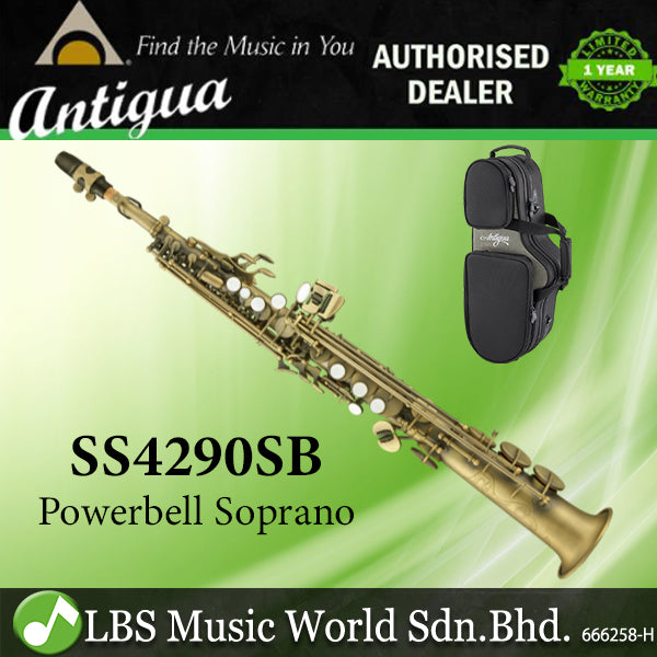 Antigua SS4290 Bb Professional Powerbell Soprano Saxophone with Case (SS 4290)