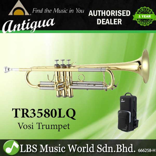 Antigua TR3580LQ Bb Trumpet Yellow Brass Lacquer Finish with Case (TR3580)