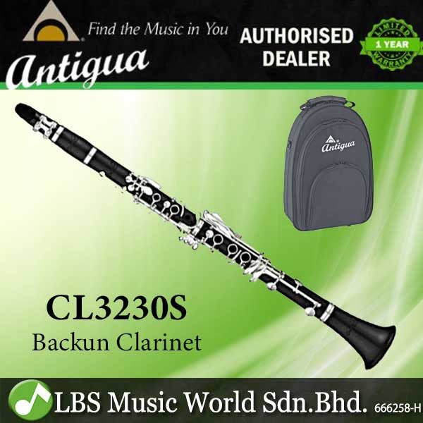 Antigua CL3230S Backun Bb Clarinet Blackwood Body with Case (CL3230 S)