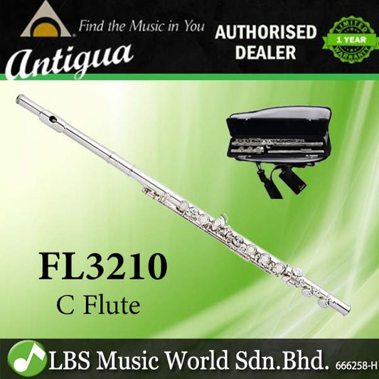 Antigua FL3210 Vosi Beginner C Key Silver Plated Flute with Case (FL 3210)