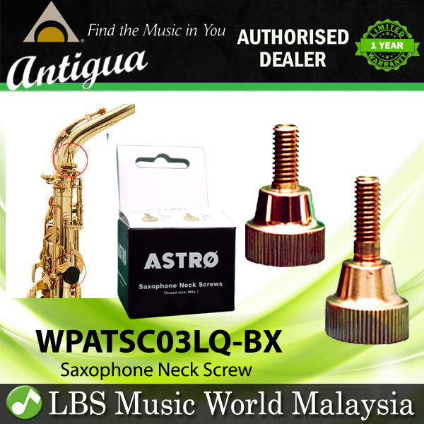 Antigua Astro Saxophone Neck and Lyre Screw for Alto Tenor and Soprano Sax Fit Yamaha Selmer (WPATS03LQ-BX)