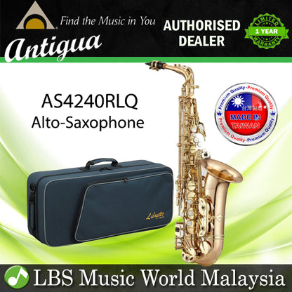 Antigua AS4240RLQ Powerbell Professional Alto Saxophone Brass Body With Case - Lacquer (AS4240 RLQ)