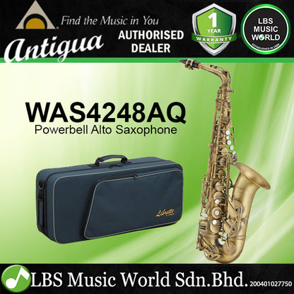 Antigua WAS4248AQ Powerbell Alto Saxophone Antigue Finish with Soft Bag (AS4248 AQ)