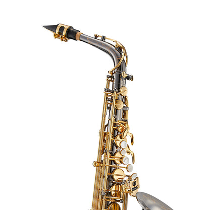 Antigua WAS4248BG Powerbell Alto Saxophone Black Nickel with Soft Bag (AS4248 BG)