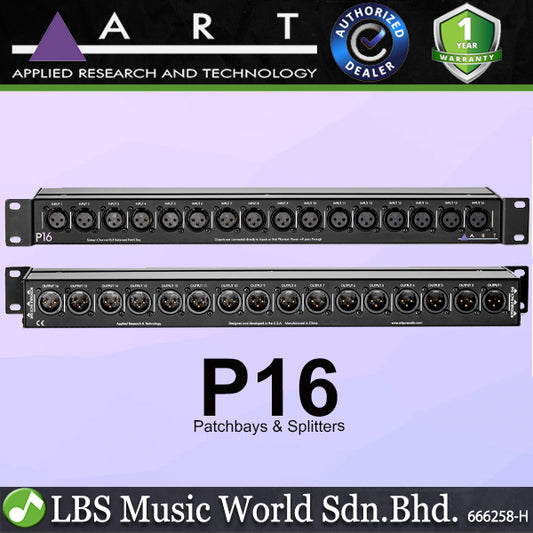 ART Pro Audio P16 16 Channel XLR Balanced Patchbay and Splitter