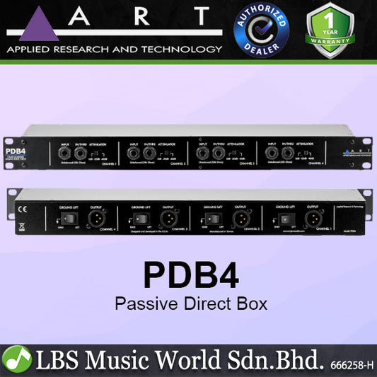 ART Pro Audio PDB4 4 Channel Passive Direct Box Rack Mountable