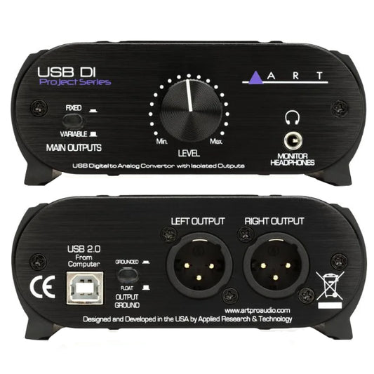 ART Pro Audio USBDI USB Direct Box to Transformer Balanced XLR Analog Converter (USB DI)