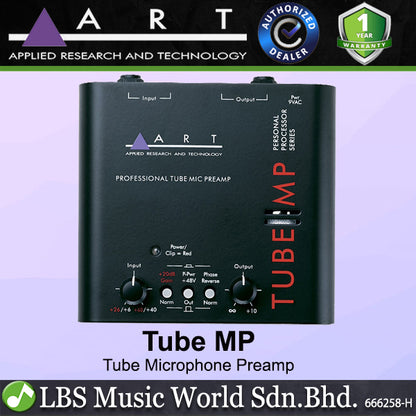 ART Pro Audio Tube MP The Original Single Channel Tube Mic Microphone Instrument Preamp