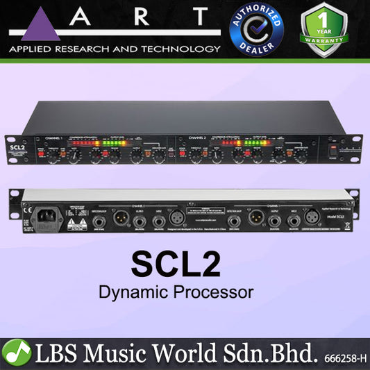 ART Pro Audio SCL2 Dual Stereo Compressor Limiter Expanders Gate Dynamic Processor (SCL 2)