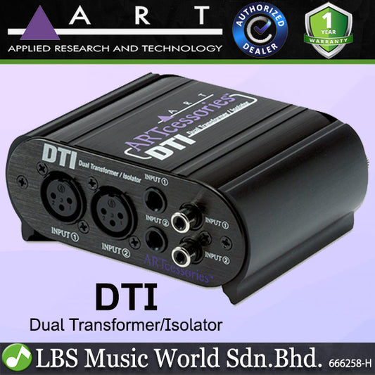 ART Pro Audio DTI Dual Transformer Isolator Hum Eliminator Passive Audio Interface