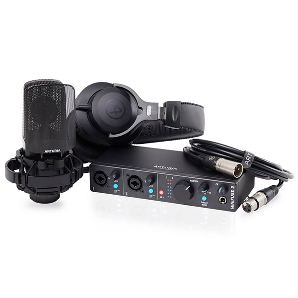 Arturia Minifuse Audio Recording Pack Complete with Minifuse 2 Interface, Headphone and Microphone