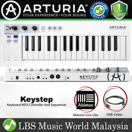 Arturia Keystep 32 Keys USB Midi Controller And Sequencer Keyboard - White (Key Step)