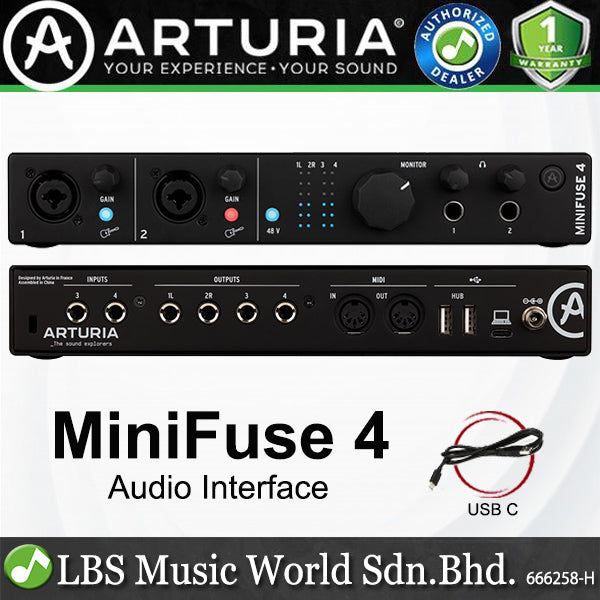 Arturia Minifuse 4 USB-C Versatile Desktop Audio Interface (Mini Fuse)