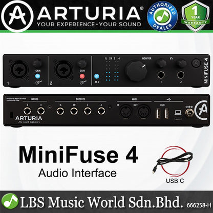 Arturia Minifuse 4 USB-C Versatile Desktop Audio Interface (Mini Fuse)