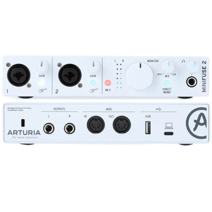 Arturia MiniFuse 2 USB-C Flexible Dual Audio Interface with 2 Preamps and 5 Pin MIDI I/O (Minifuse2)
