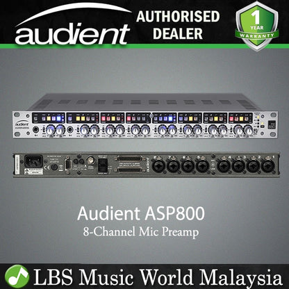 Audient ASP800 8 Channel Microphone Preamp with HMX & IRON Mic Preamplifier (ASP-800 ASP 800)