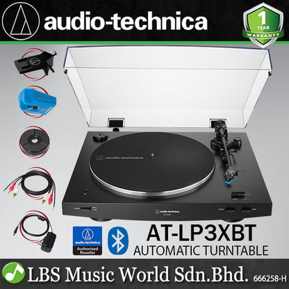 Audio Technica AT-LP3XBT Fully Automatic Belt Drive Analogue Bluetooth Turntable Black Disc Player (ATLP3XBT AT LP3XBT)