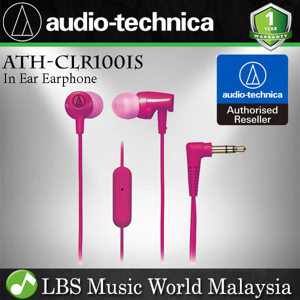 Audio Technica ATH-CLR100iS PK Pink Sonic Fuel In Ear Headphone Earphone (CLR100iS)