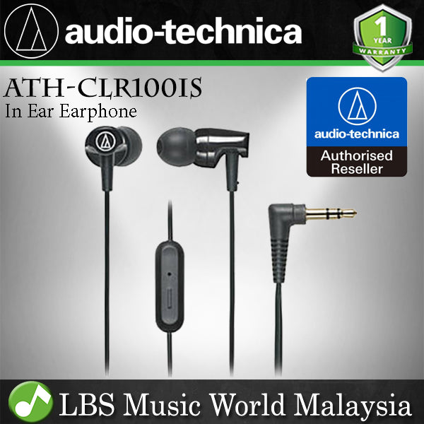 Audio Technica ATH-CLR100iS Black Sonic Fuel In Ear Headphone Earphone (CLR100iS)