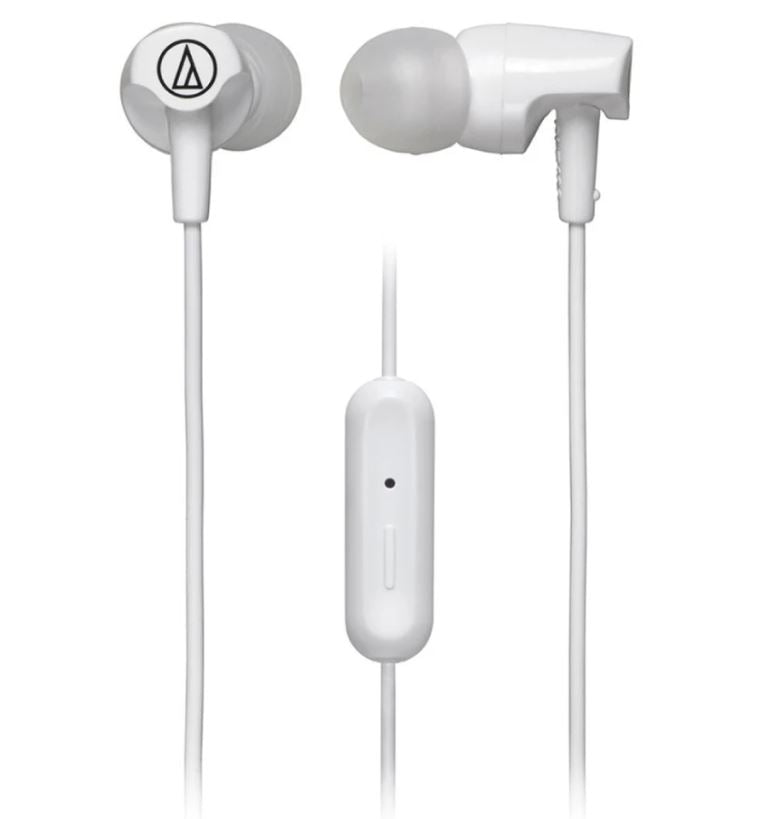 Audio Technica ATH-CLR100iS WH White Sonic Fuel In Ear Headphone Earphone (CLR100iS)