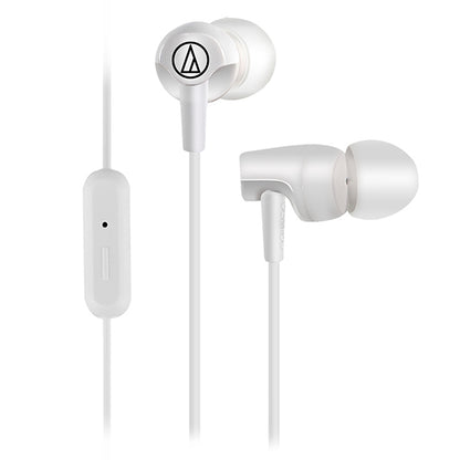 Audio Technica ATH-CLR100iS WH White Sonic Fuel In Ear Headphone Earphone (CLR100iS)