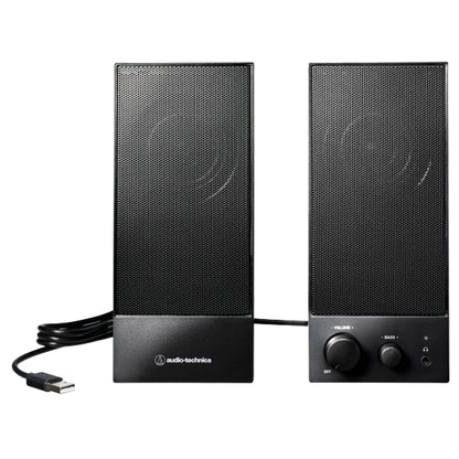 Audio Technica AT-SP105 6 Watt USB Active Speakers Built In Headphone Jack - Pair (ATSP105 AT SP105)