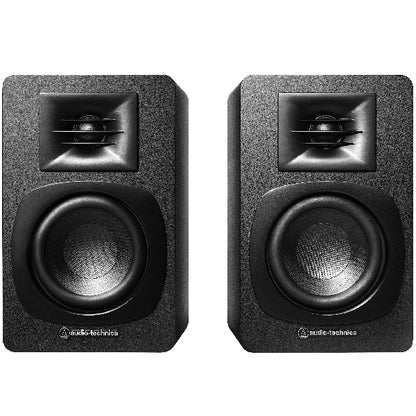 Audio Technica AT-SP3X 30 Watt Wireless Powered Active Bookshelf Bluetooth Speaker - Pair (ATSP3X)
