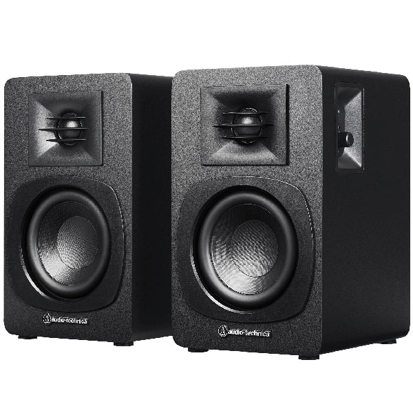 Audio Technica AT-SP3X 30 Watt Wireless Powered Active Bookshelf Bluetooth Speaker - Pair (ATSP3X)