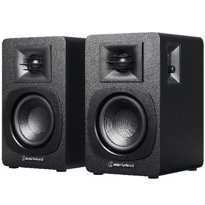 Audio Technica AT-SP3X 30 Watt Wireless Powered Active Bookshelf Bluetooth Speaker - Pair (ATSP3X)