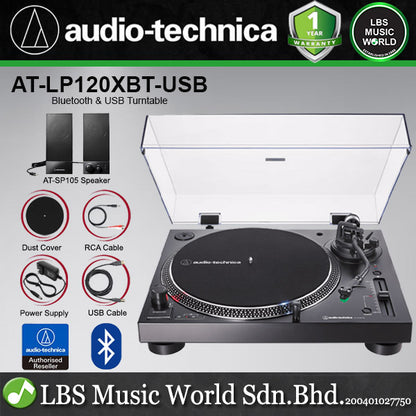 Audio Technica AT-LP120XBT-USB Fully Manual Turntable with Bluetooth and USB Output (ATLP120XBT LP120X)