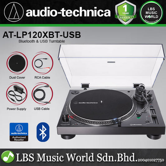 Audio Technica AT-LP120XBT-USB Fully Manual Turntable with Bluetooth and USB Output (ATLP120XBT LP120X)