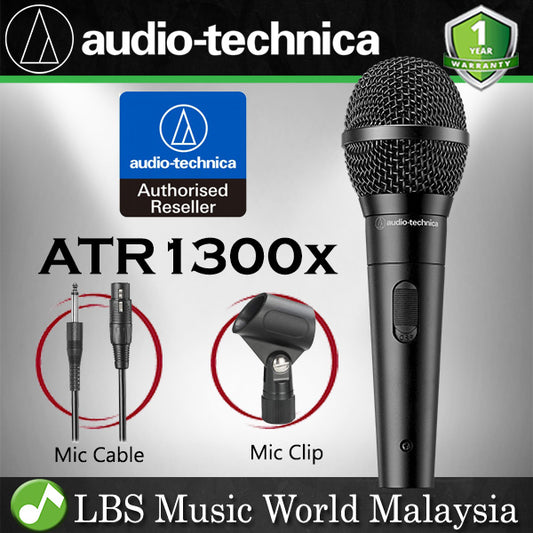 Audio Technica ATR1300x Unidirectional Dynamic Vocal Microphone or Instrument Mic (ATR1300 X)