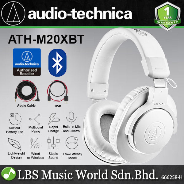 Audio Technica ATH-M20x Closed Back Dynamic Professional Studio Over Ear Monitor Headphone (ATH M20X)