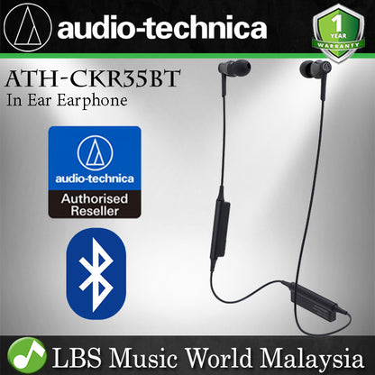 Audio Technica ATH-CKR35BT Black Bluetooth Wireless In Ear Headphone Earphone (CKR35BT)