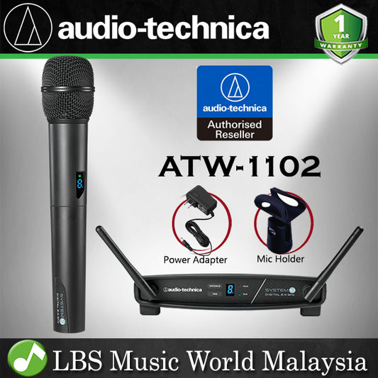 Audio Technica ATW-1102 System 10 Wireless Microphone System with Handheld Mic (ATW1102)